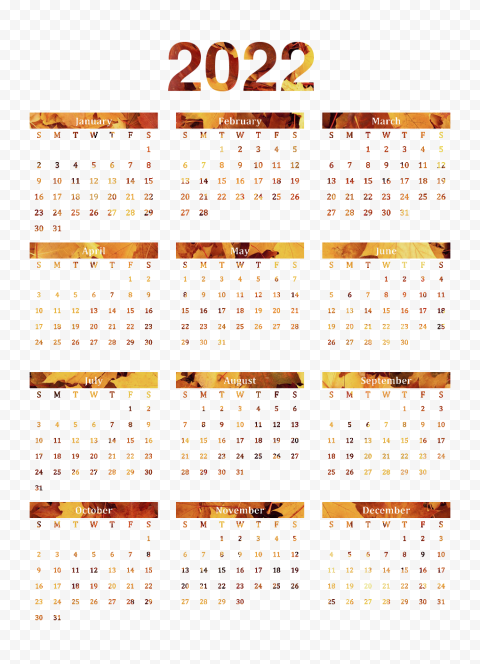 Golden Calendar 2022