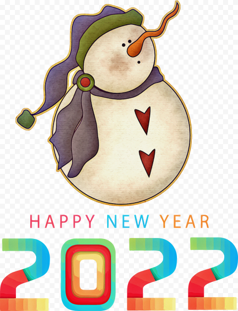 2022 Happy New Year 2022 New Year 2022, Snowman, Bauble, Drawing, Holiday, png