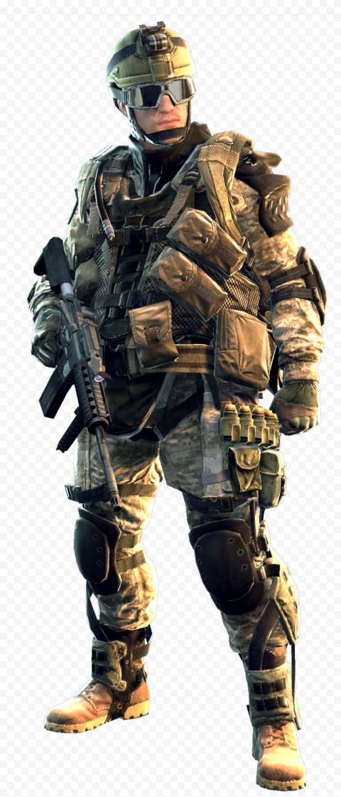 Man wearing camouflage suit holding rifle illustration, Soldier, Soldier, game, people, video Game png