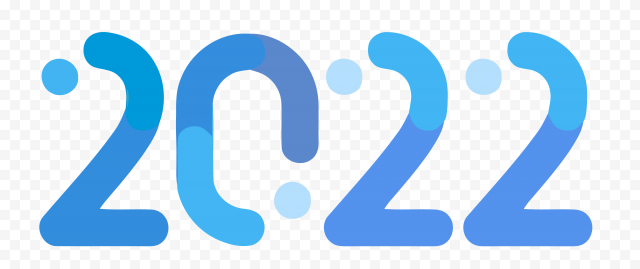 Blue Creative 2022 Text Numbers Design PNG IMG