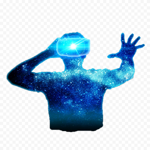 Blue galaxy star illustration, Virtual reality, VR Virtual Reality Science and Technology, blue, electronics, computer png