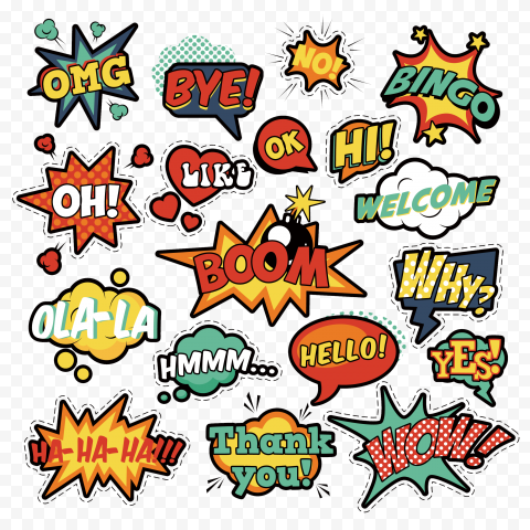 Speech bubbles, dialog, png free download