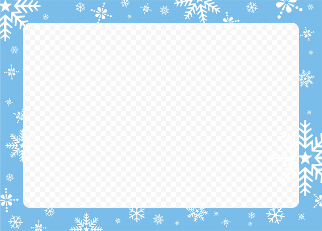 Blue Christmas Frame Download PNG Image
