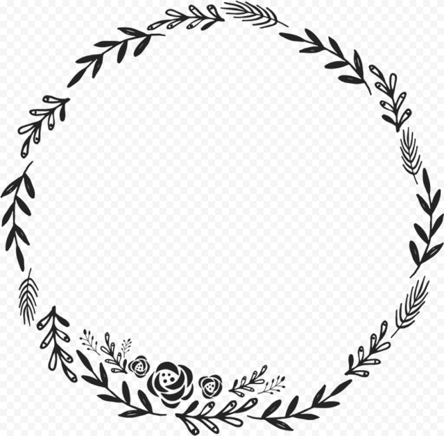 Round Christmas Frame Transparent PNG