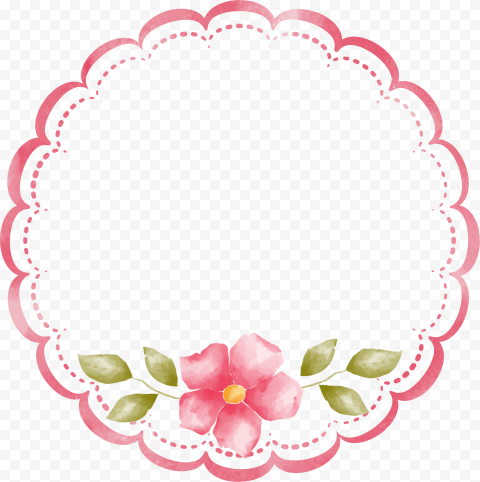 Round Christmas Frame Transparent Background