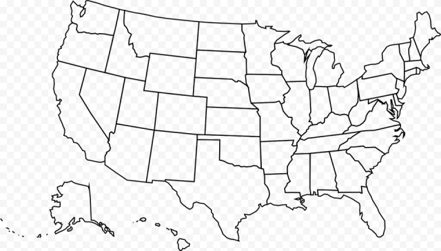 USA Map PNG Pic