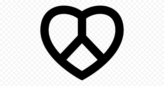Heart Peace Symbol