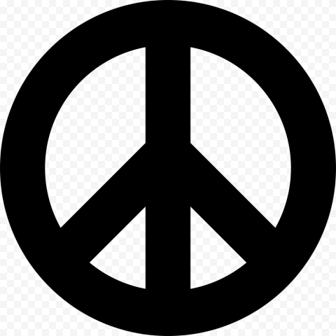 Round Peace Symbol PNG Pic