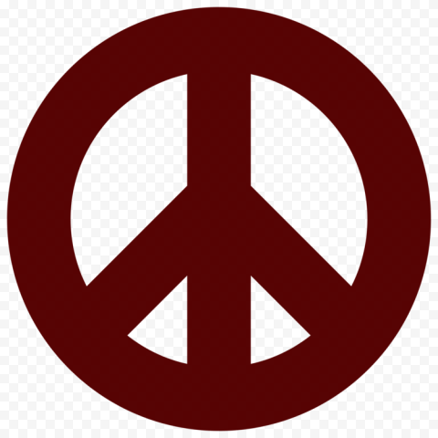 Round Peace Symbol Transparent PNG