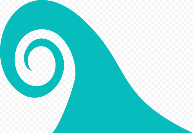 Turquoise Wave Transparent PNG