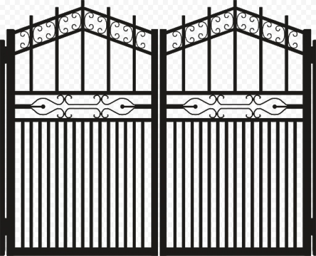 Black Steel Gate PNG Free Download