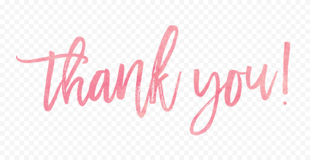 Thank You Calligraphy PNG Free Download