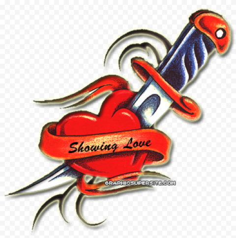 Love Heart Tattoo PNG