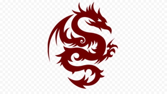 Tribal Dragon Tattoo Design PNG