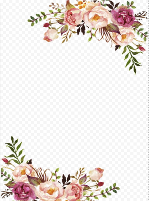 Flower Border Vector PNG Isolated HD Pictures