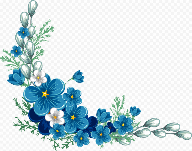 Flower Border Vector PNG Picture