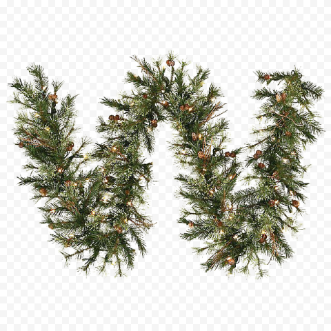 Outdoor Christmas Garland PNG File