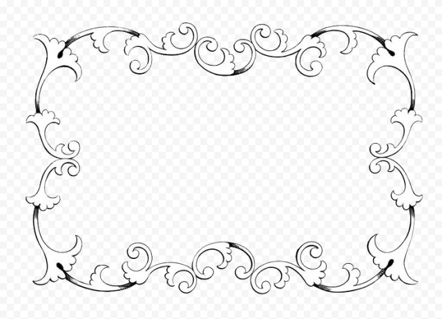 Vintage Border Frame Transparent Background