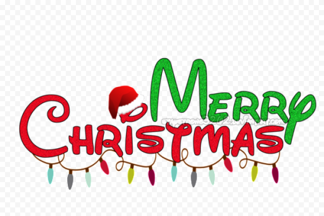 Happy Christmas Text PNG Image