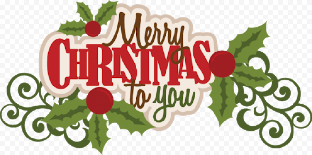 Happy Christmas Text PNG Photo