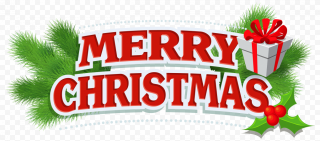 Happy Christmas Text Transparent PNG