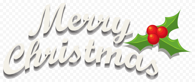 Happy Christmas Text PNG Transparent Image