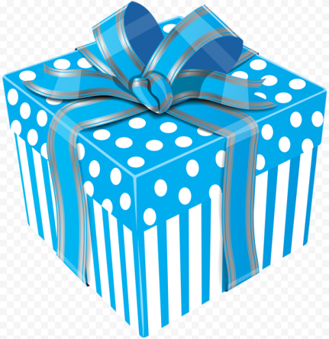 Blue Christmas Gift PNG HD