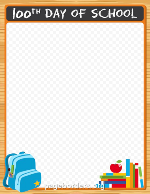 School Border PNG Transparent Image