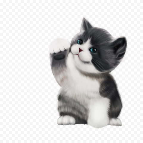 Christmas Kitten Transparent Background