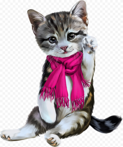 Cat Christmas PNG Background Image