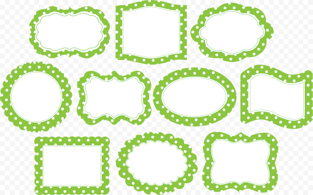 Lime Border Frame PNG Photos