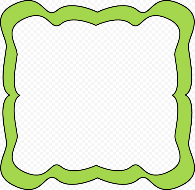 Lime Border Frame PNG Transparent Image