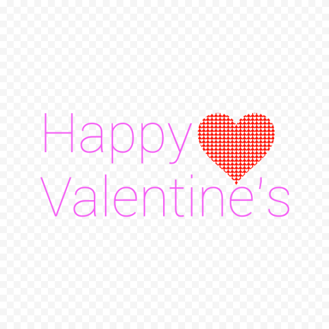 Heart Valentines Day Text PNG File