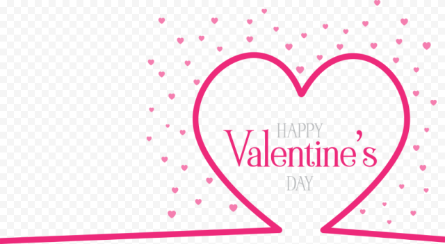 Pink Valentines Day Heart PNG