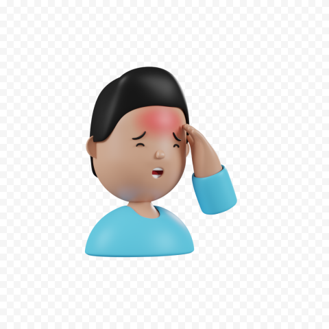 Headache, symptoms, patient, covid 19, corona, coronavirus, corona virus, Covid 19 3D icon