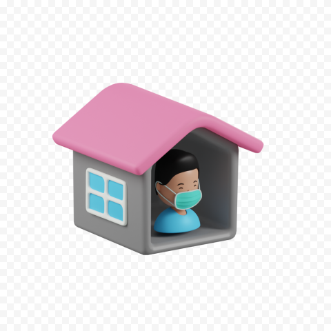 Home, quarantine, house, corona virus, Covid 19 3D icon