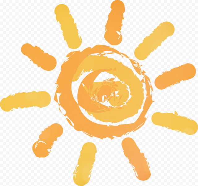Yellow sun illustration, hand drawn cartoon sun, cartoon Character, comics, food