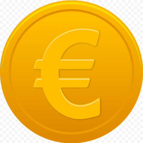 Euro coins Euro sign Computer Icons, euro, gold Coin, trademark, orange