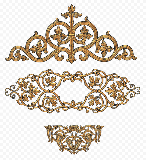 Decorative, Decoration, Design, Gold, Metal, Elements, Embellishments, Scrapbook, Border, Trim
