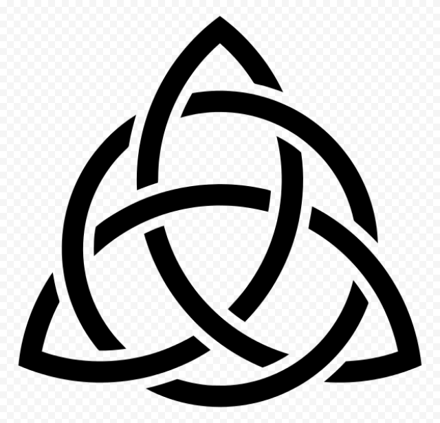 Triquetra Celtic knot Trinity Symbol Islamic interlace patterns, chinese knot, text, triquetra, sign