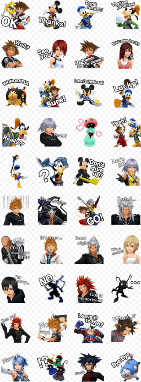kingdom hearts line stickers