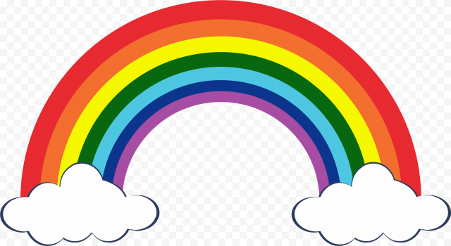 Rainbow and clouds illustration, Rainbow, rainbow, color, circle, computer Icons