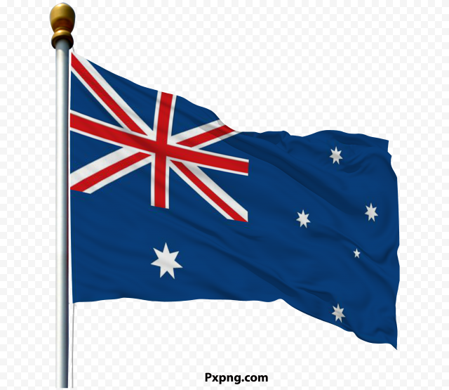 HD Vector Waving Australia Flag Pole PNG