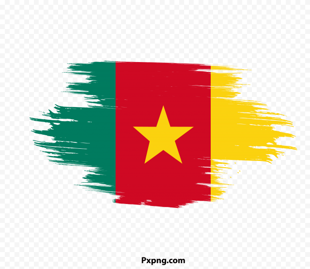 HD cameroon flag transparent watercolor painted Free PNG Image