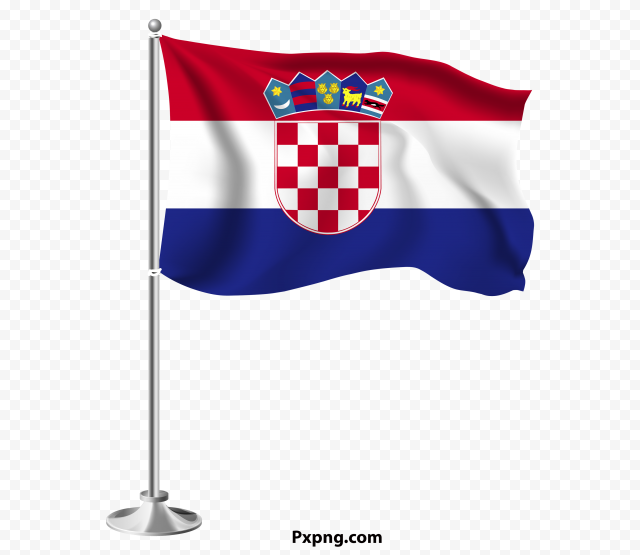 HD Vector Waving Croatia Flag Pole PNG