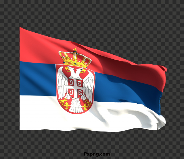PNG Victor serbia flag waving 3D Quality