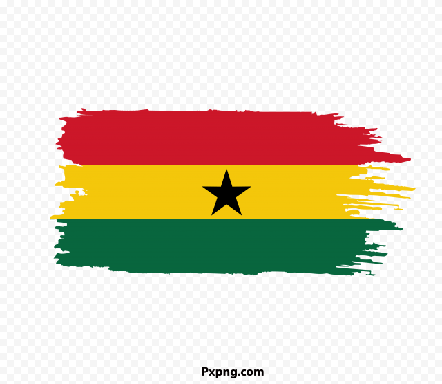 HD PNG Ghana Flag With Brush Transparent Image