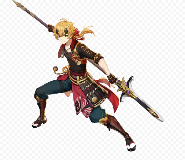 HD thoma genshin impact character png